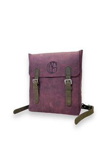 Crazy horse top leather backpack