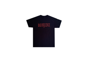 BAD INFLUENCE T BLACK RED PRINT ARCHIVE